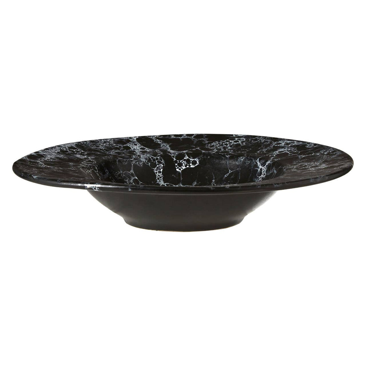 Hygge Black Faux Marble Pasta Bowl