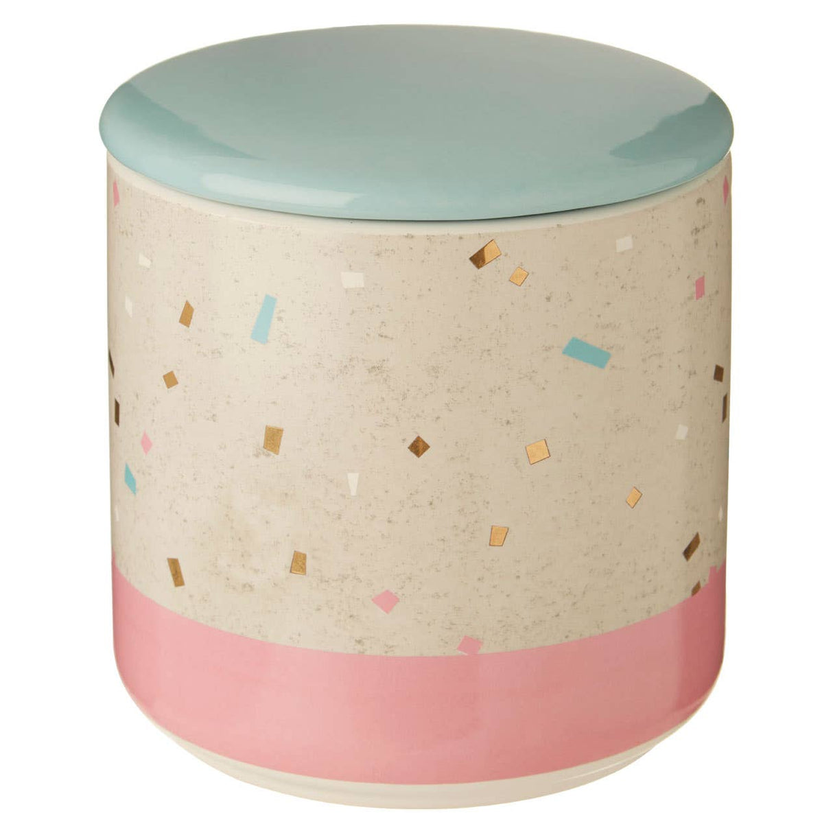 Lozica Medium Recycled Grey Pink Storage Canister