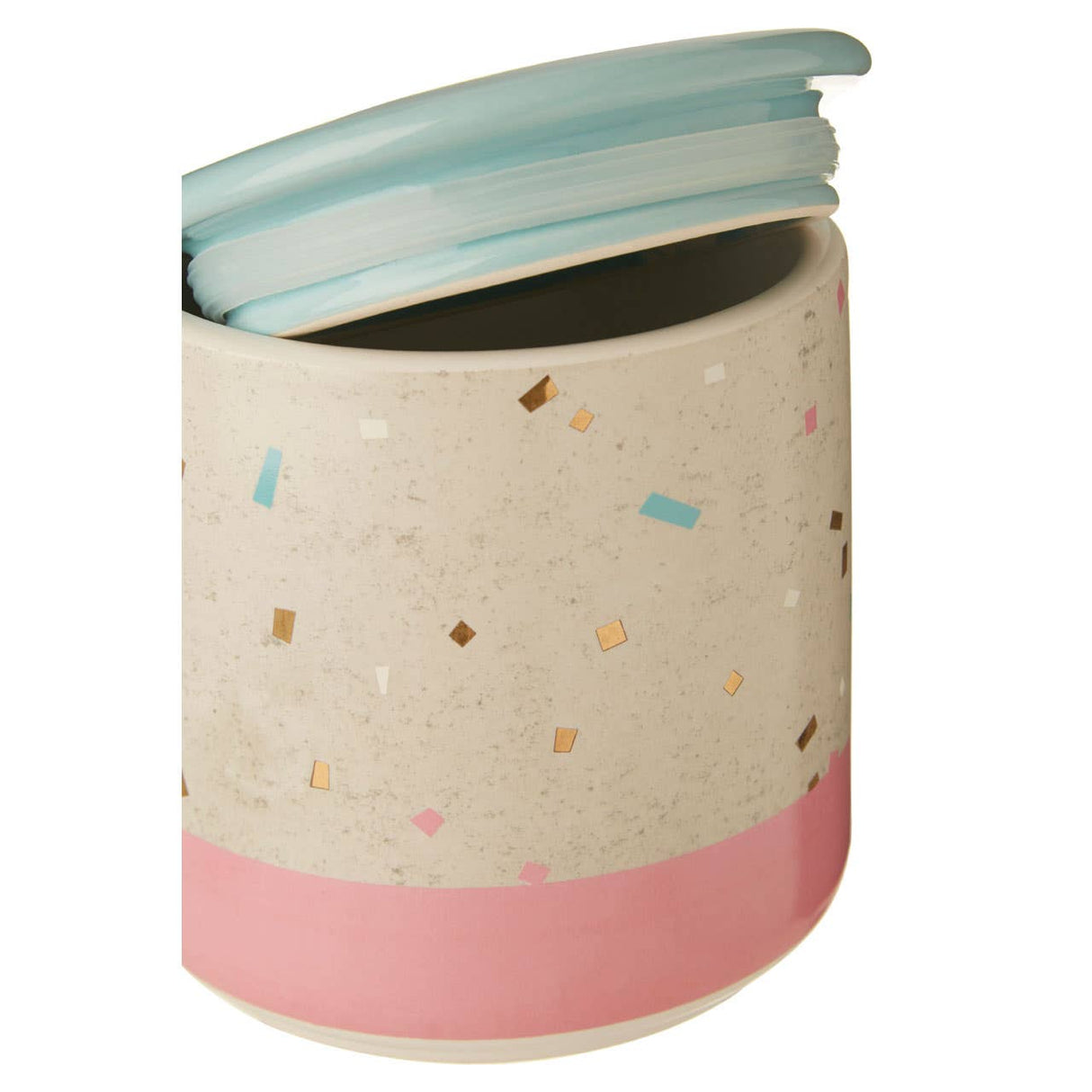 Lozica Medium Recycled Grey Pink Storage Canister