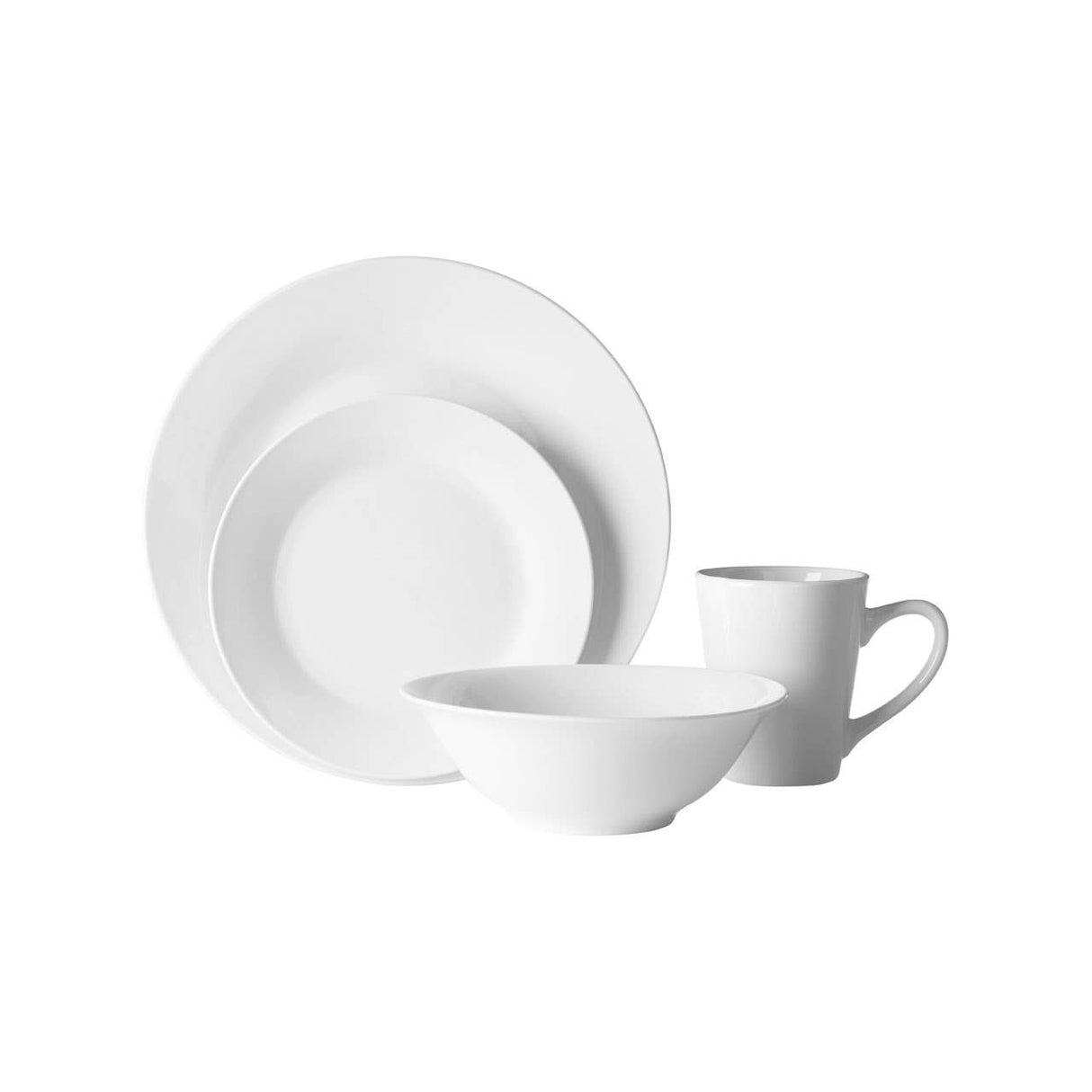 Elmira 16 Pieces White Porcelain Dinner Set