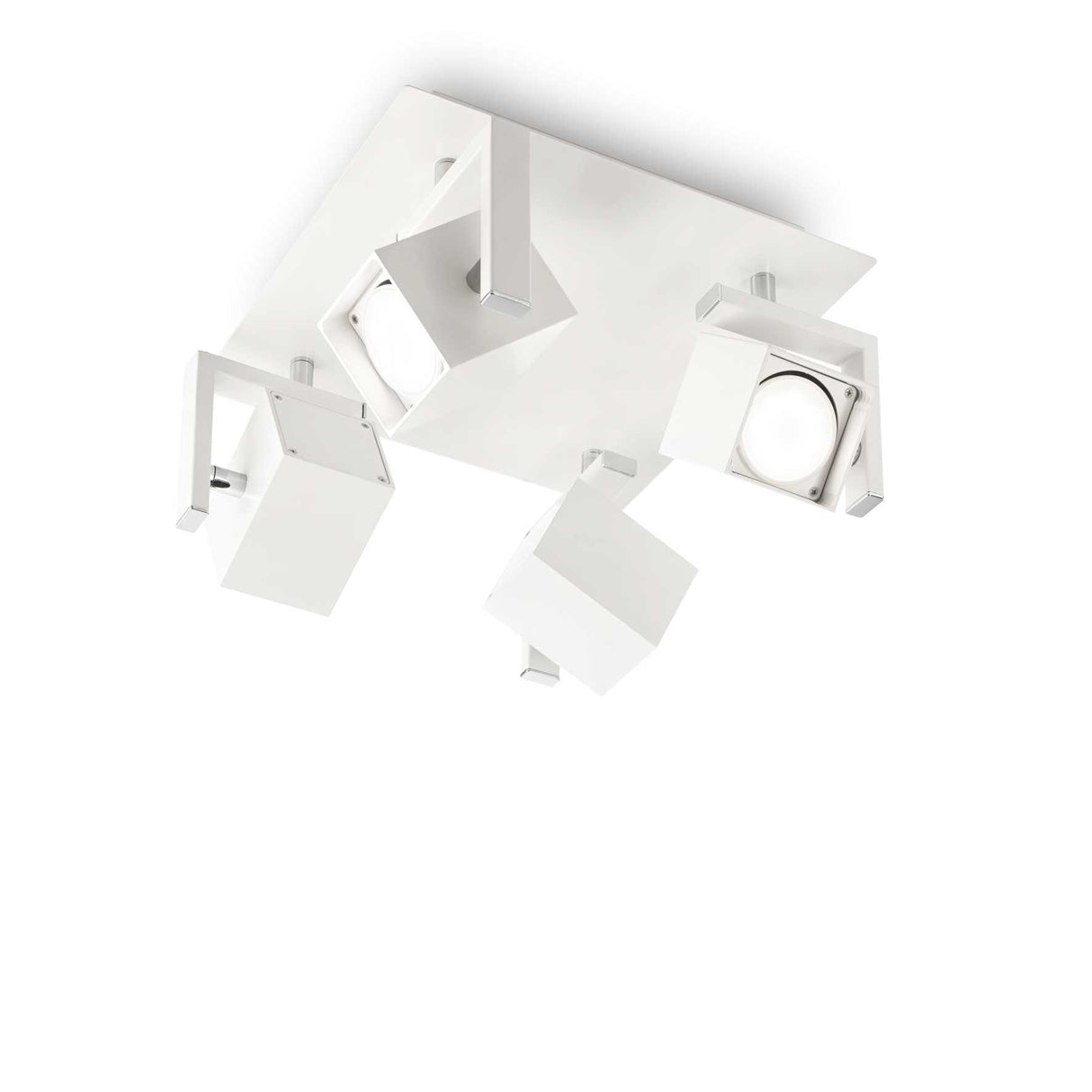 White Quadratic Illuminate Ceiling Fixture