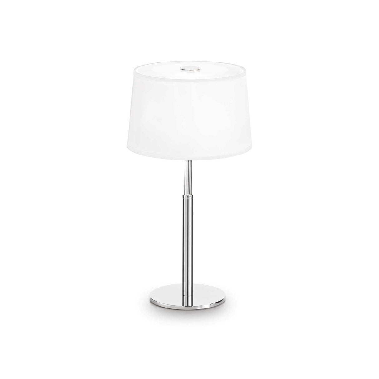 Elegant Modern White Drum Shade Table Lamp