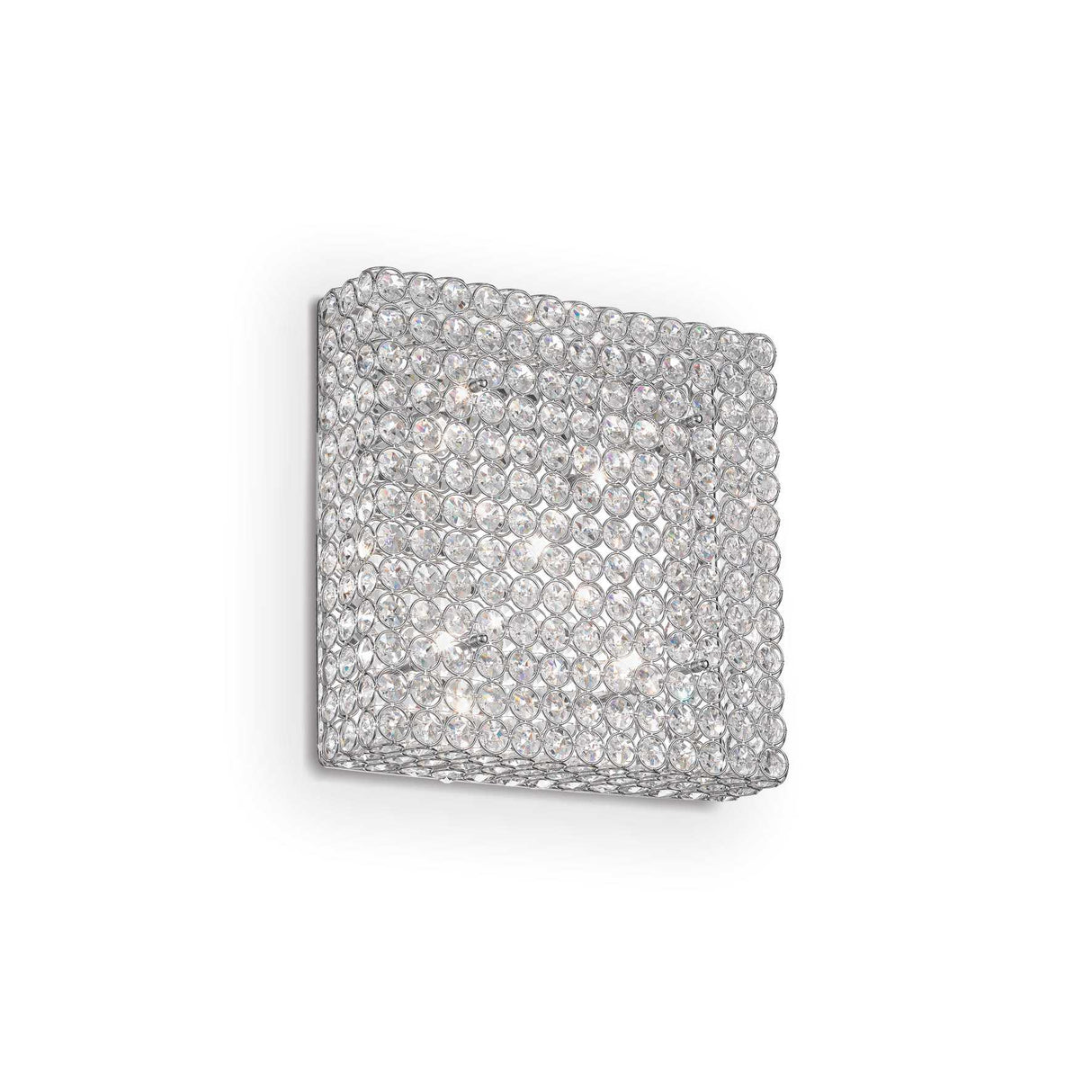 Contemporary Crystal Square 6-Light Wall Fixture