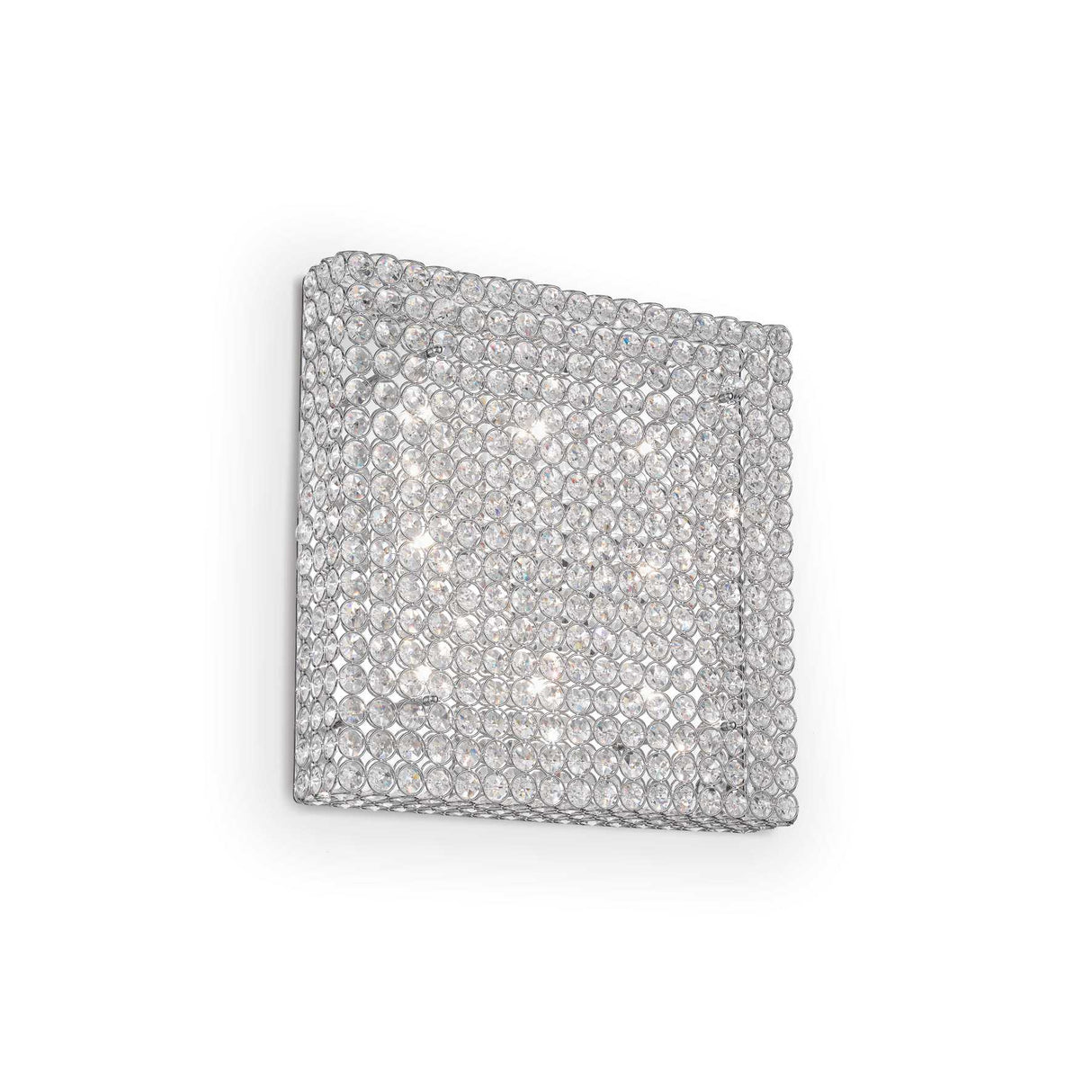 Modern Crystal Elegance: Admiral 8-Light Square Wall Fixture