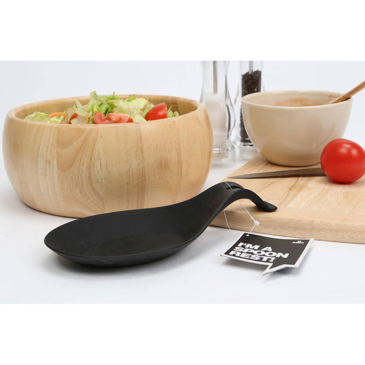 Black Silicone Zing Spoon Rest