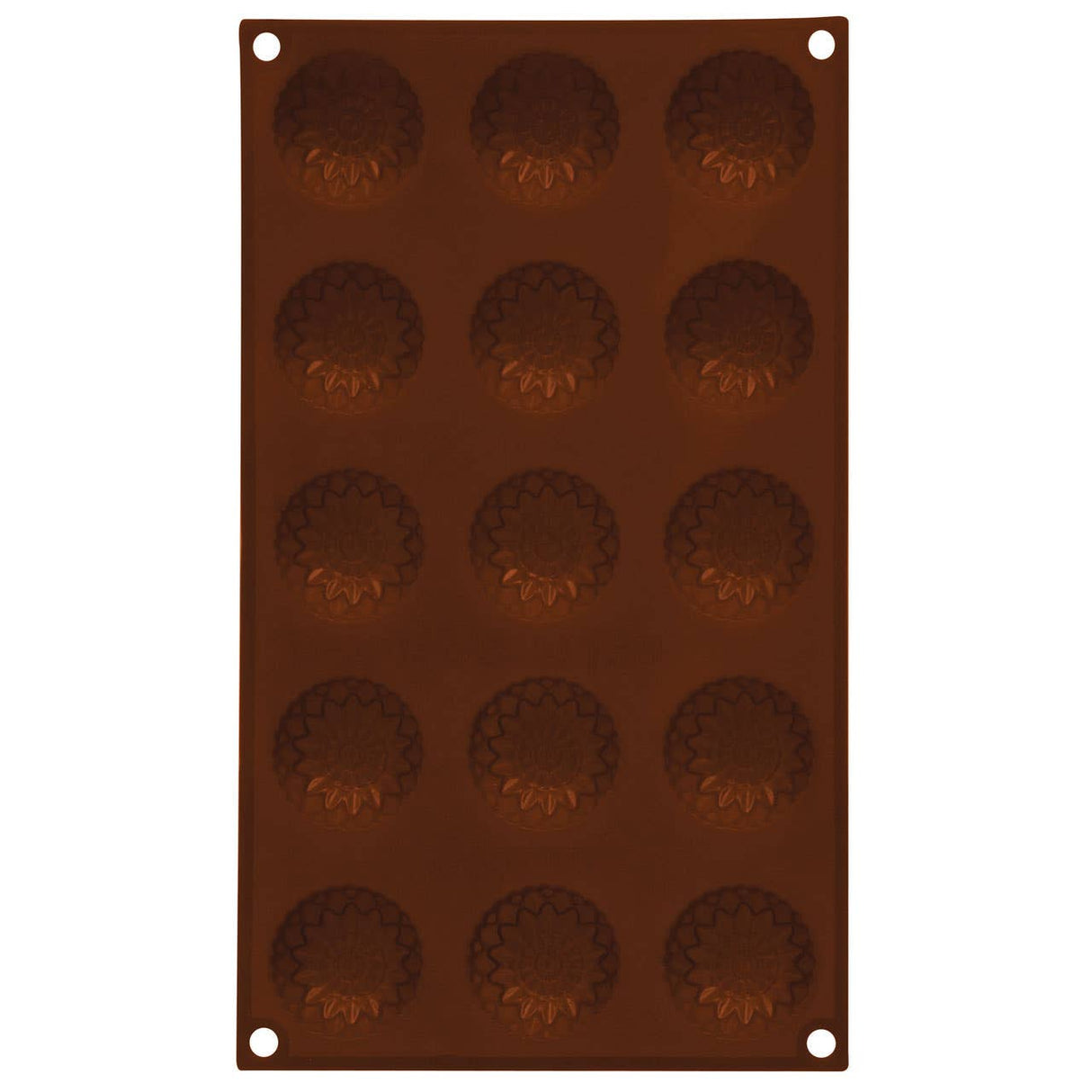 15 Sunflower Brown Chocolate Mould