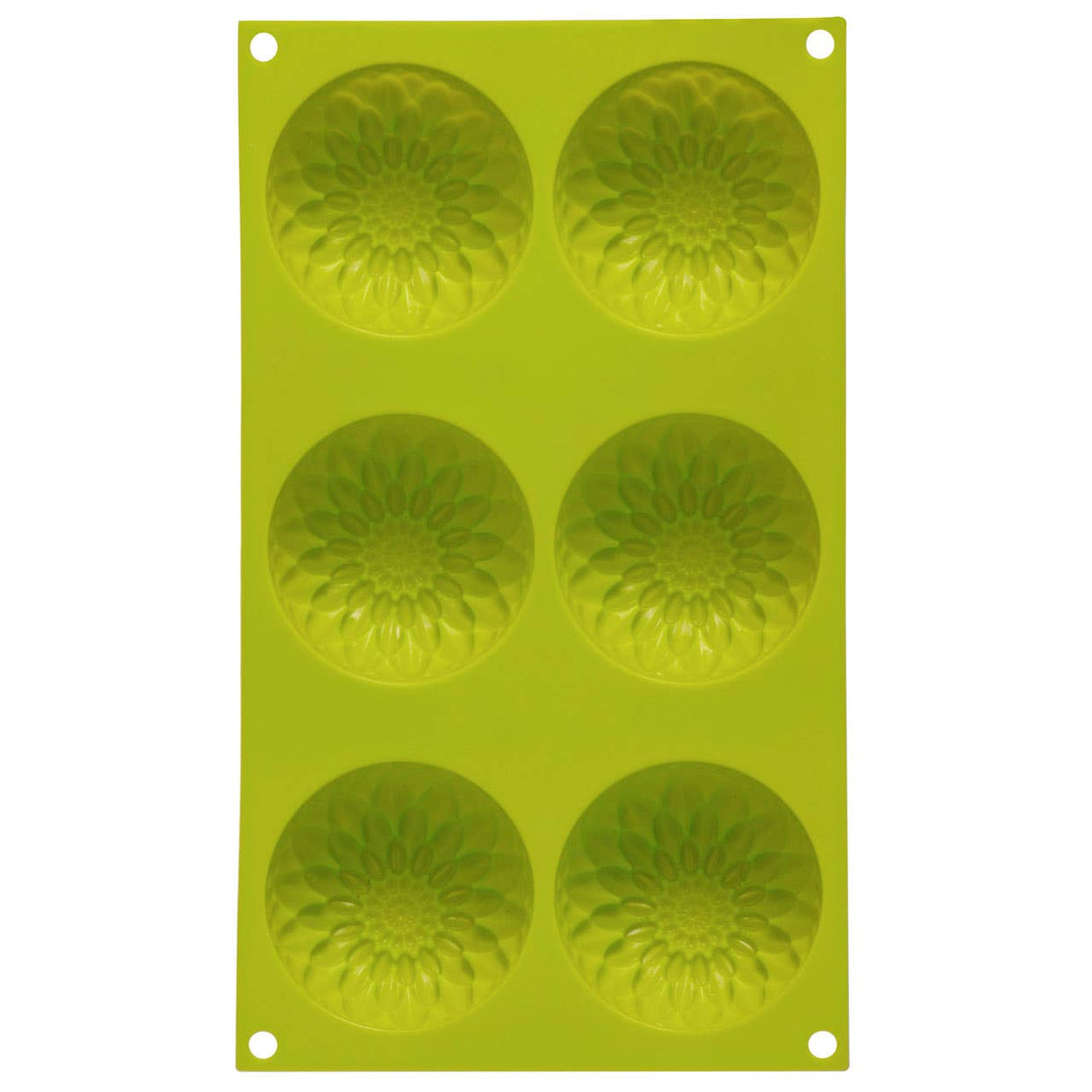 6 Sunflower Lime Green Cake Mould