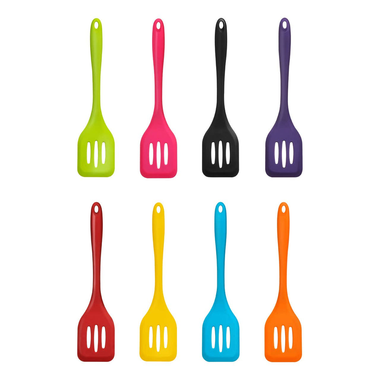 Zing Black Silicone Slotted Turner
