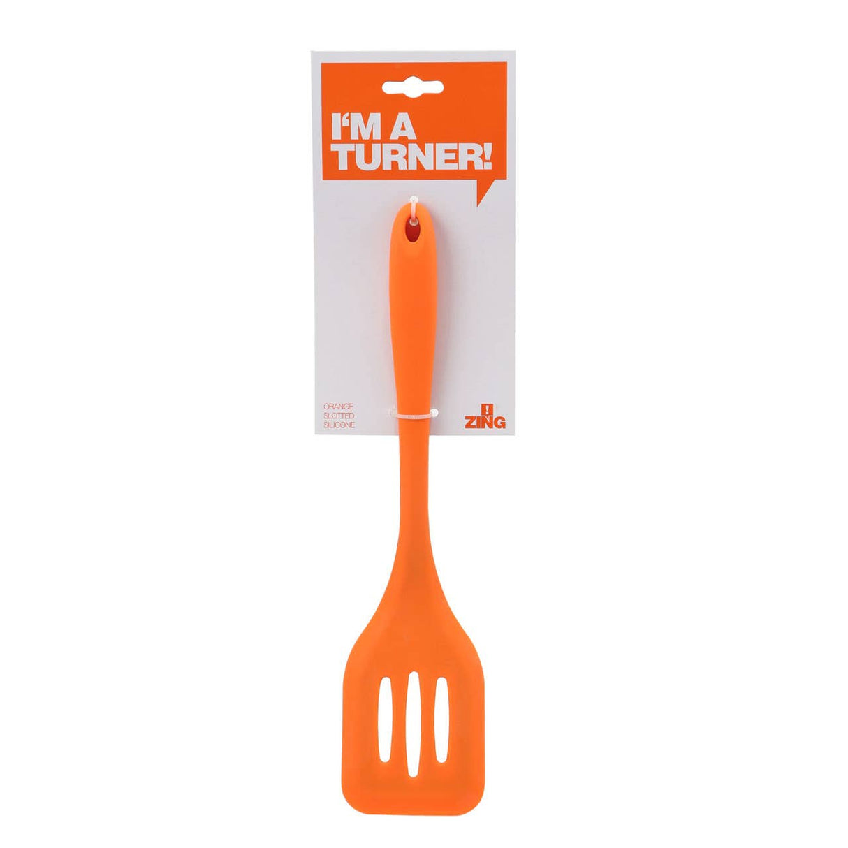 Zing Orange Silicone Slotted Turner