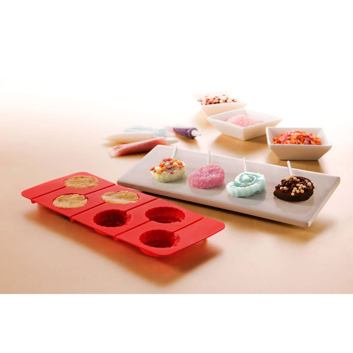 6 Shell Moulds And 12 Sticks Cake Pop Mould