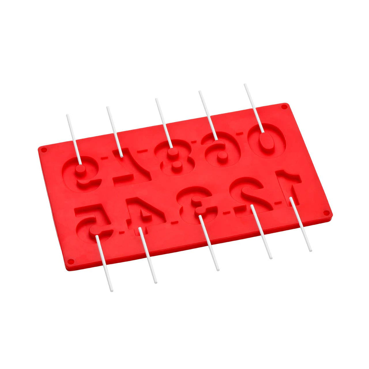 10 Number Moulds And 20 Sticks Cake Pop Mould