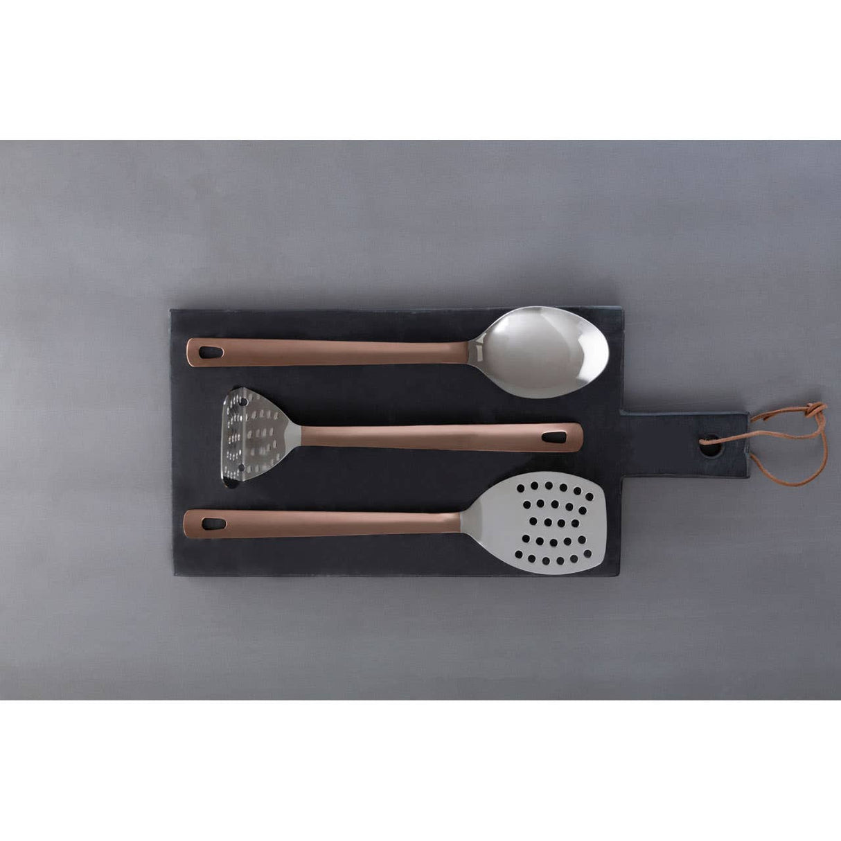 Freya Copper Finish Slotted Turner
