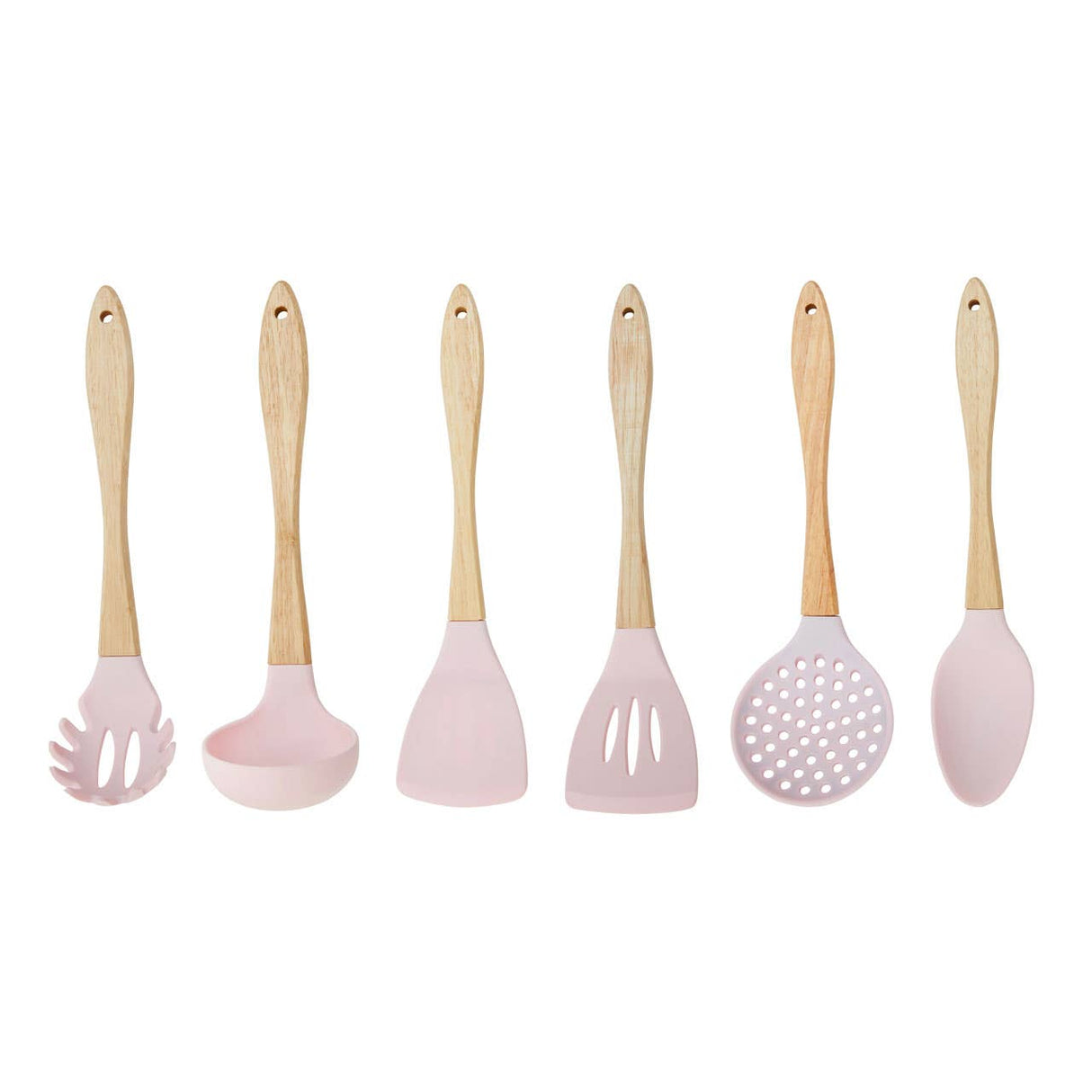 Zing 7Pc Pastel Pink Utensil Set