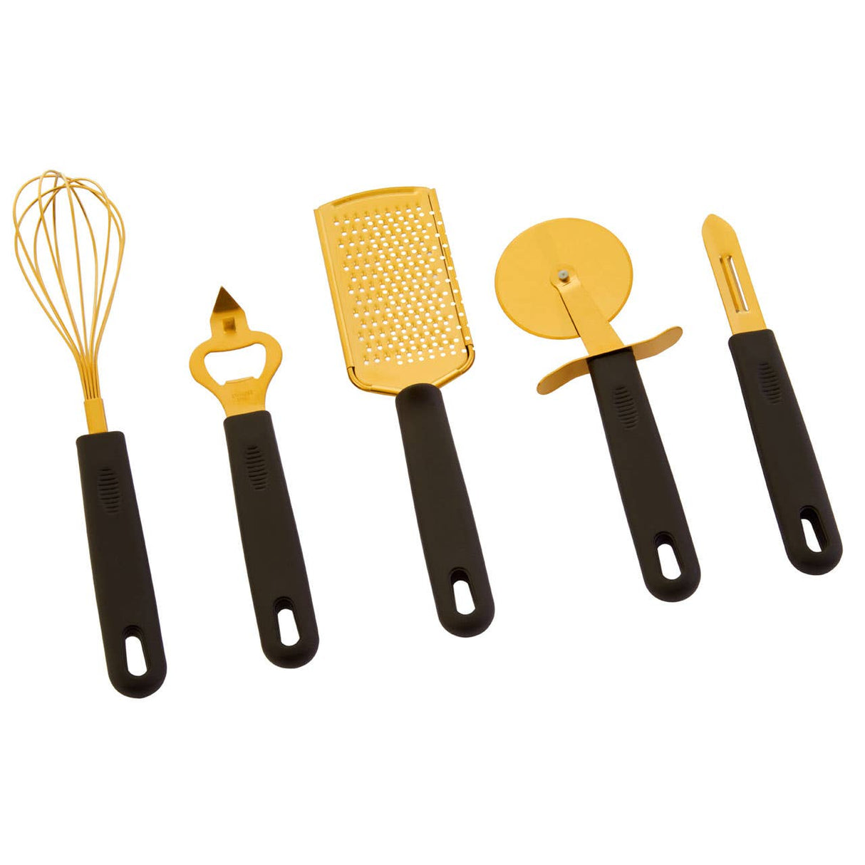 Zing Five Piece Light Gold Kitchen Gadget Set