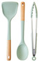 Nova Sage Green Silicone Head 3 Piece Kitchen Tool Set