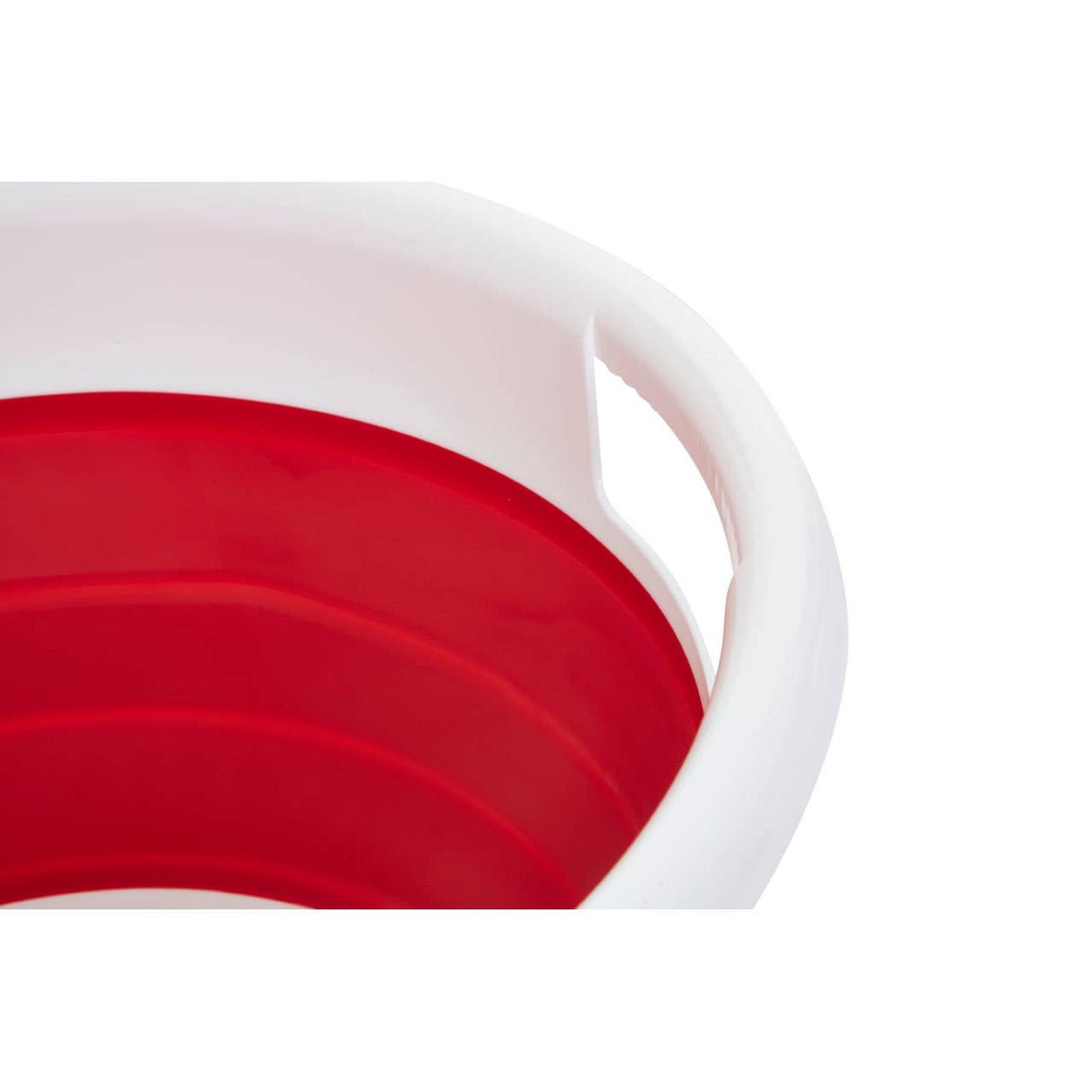 Collapsible Red White Laundry Basket