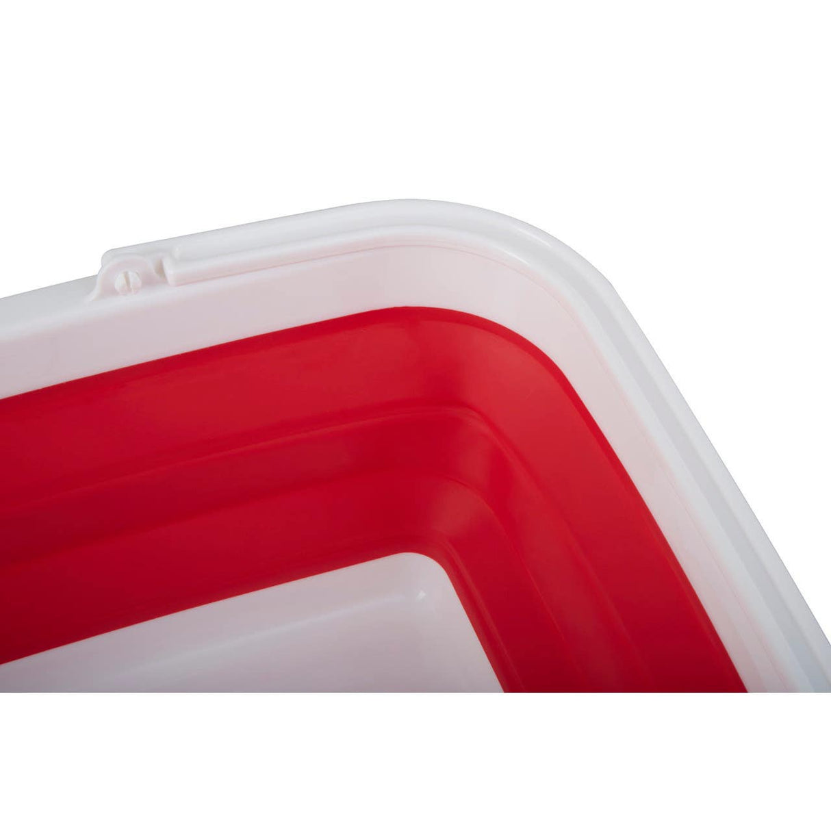 Collapsible Red White Basket With Handles