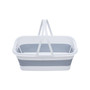 Averill White and Grey Collapsible Basket With Handles