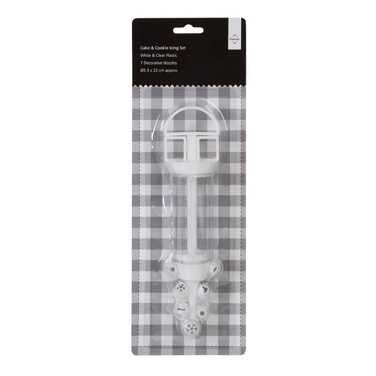 Hallie White And Clear Plastic Cake Decorating Set