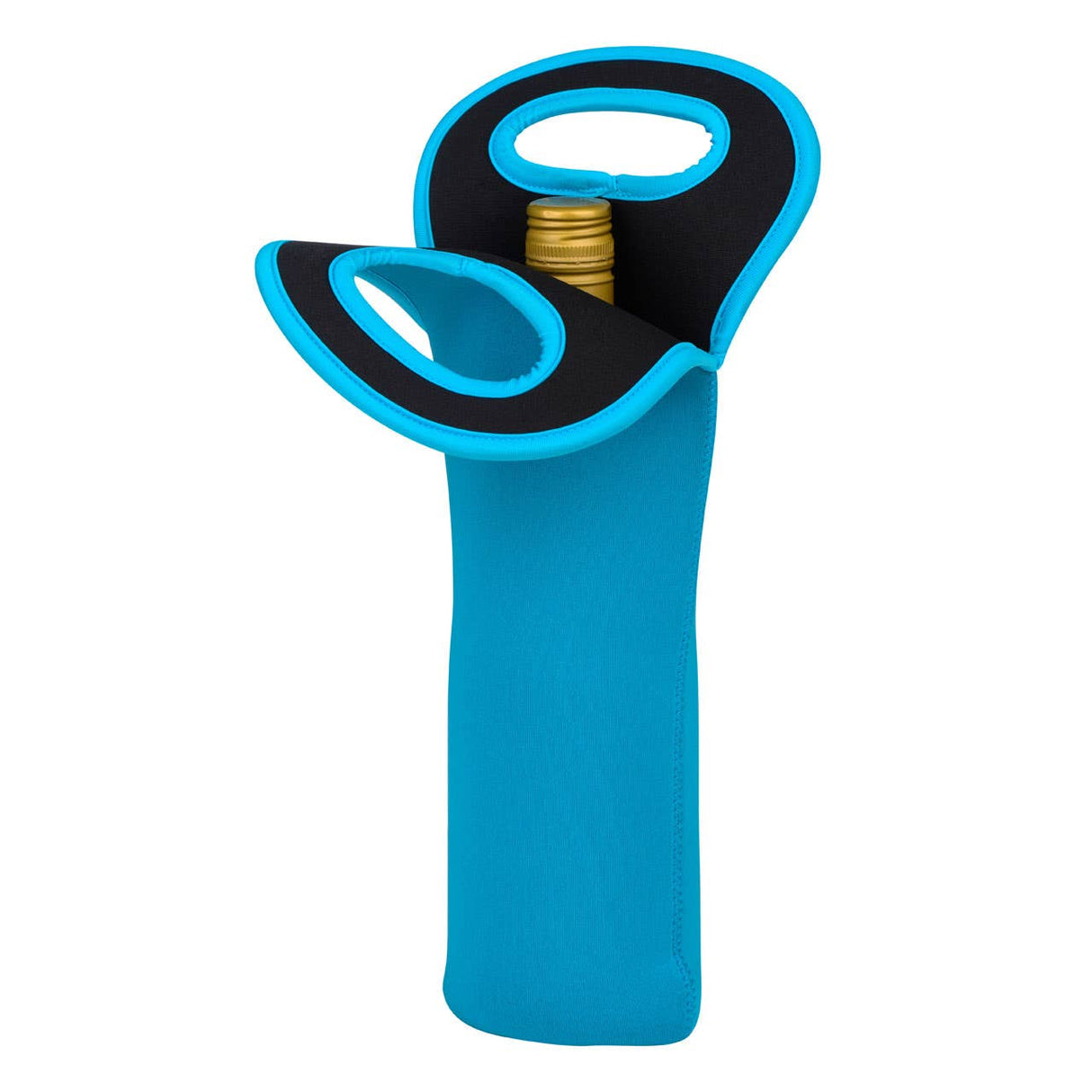 Blue Neoprene Wine Bottle Holder