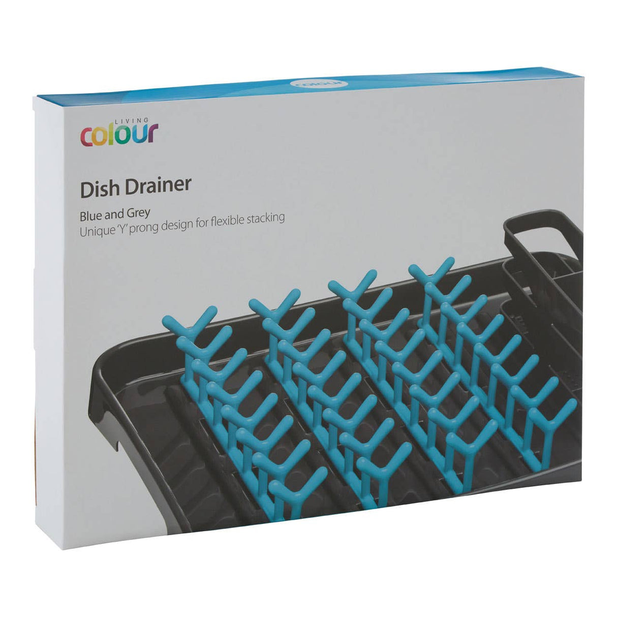 Grey and Blue Dish Drainer