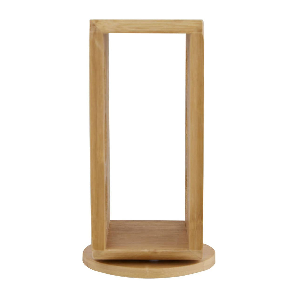 Vittoria 6 Bottles Bamboo Wood Revolving Spice Rack