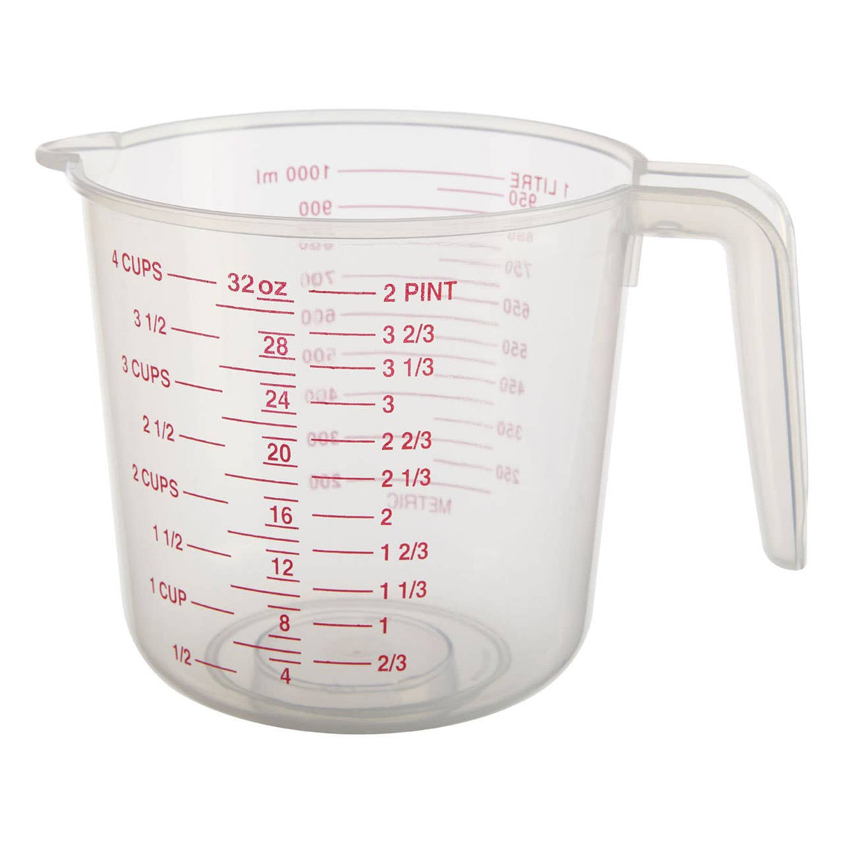 Guluna Set of Three Clear Plastic Measuring Jugs