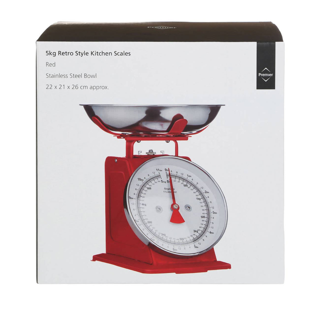 5kg Red Retro Kitchen Scale