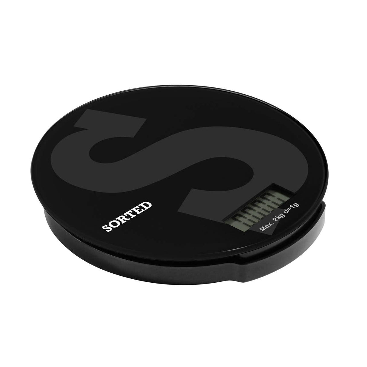 Sorted Black Glass 2kg Kitchen Scale