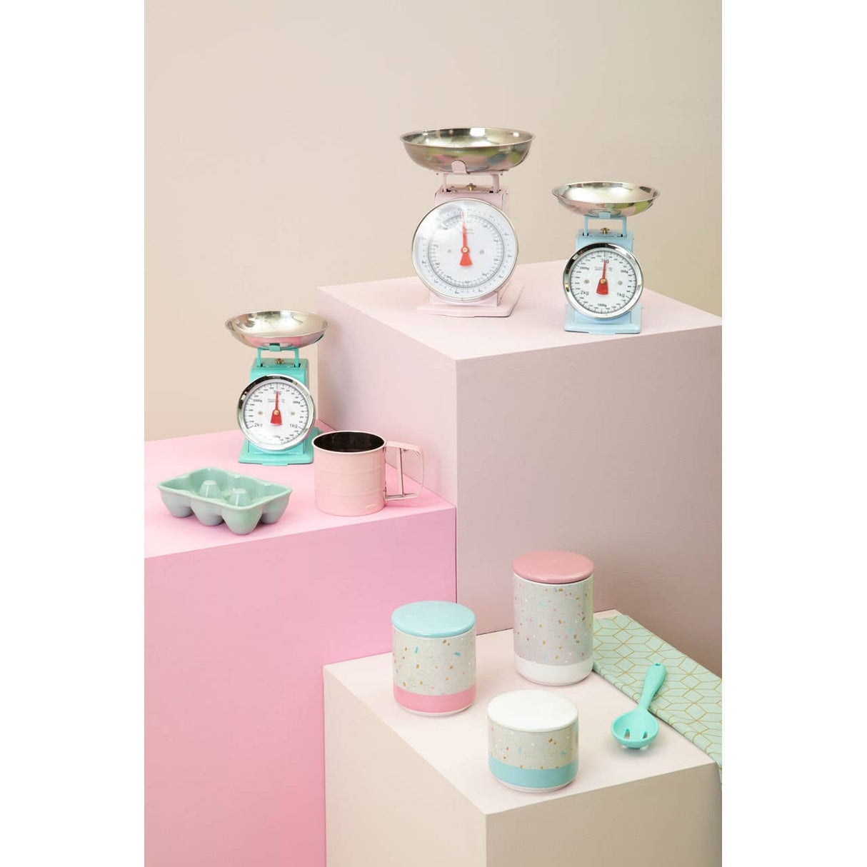 5Kg Pink Retro Kitchen Scale