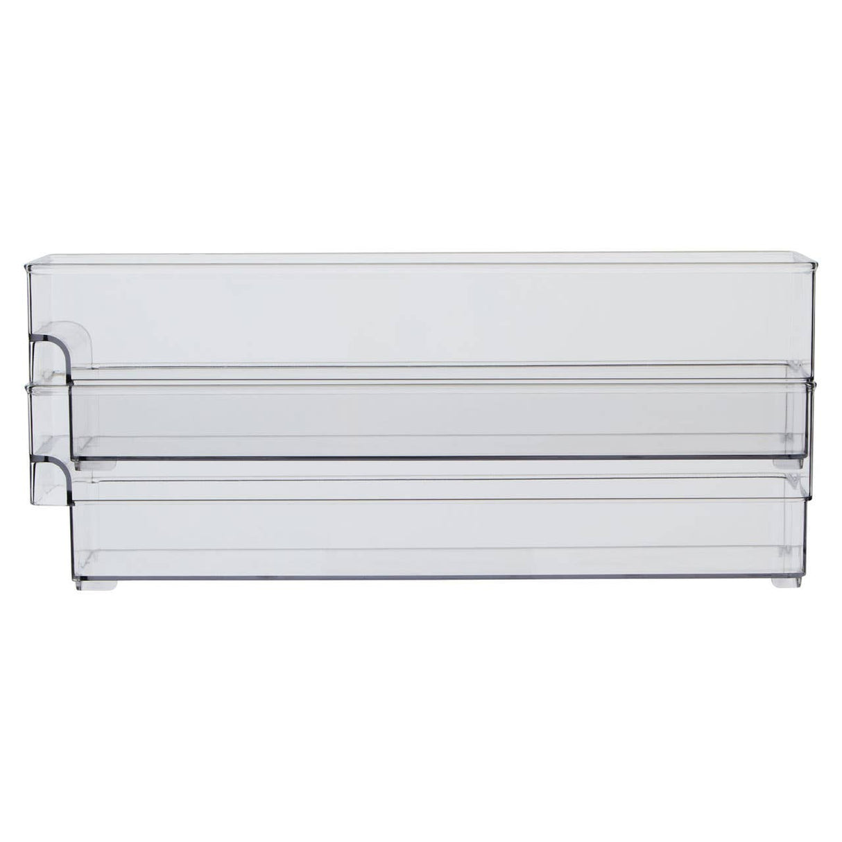 Romm Small Set Of Two Clear Fridge Bin Organizers