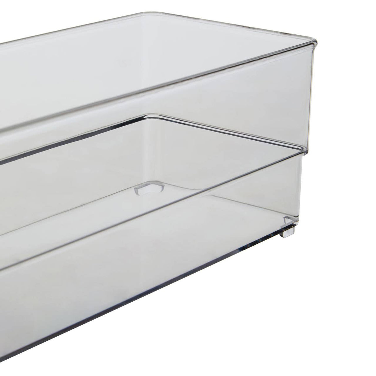 Romm Small Set Of Two Clear Fridge Bin Organizers