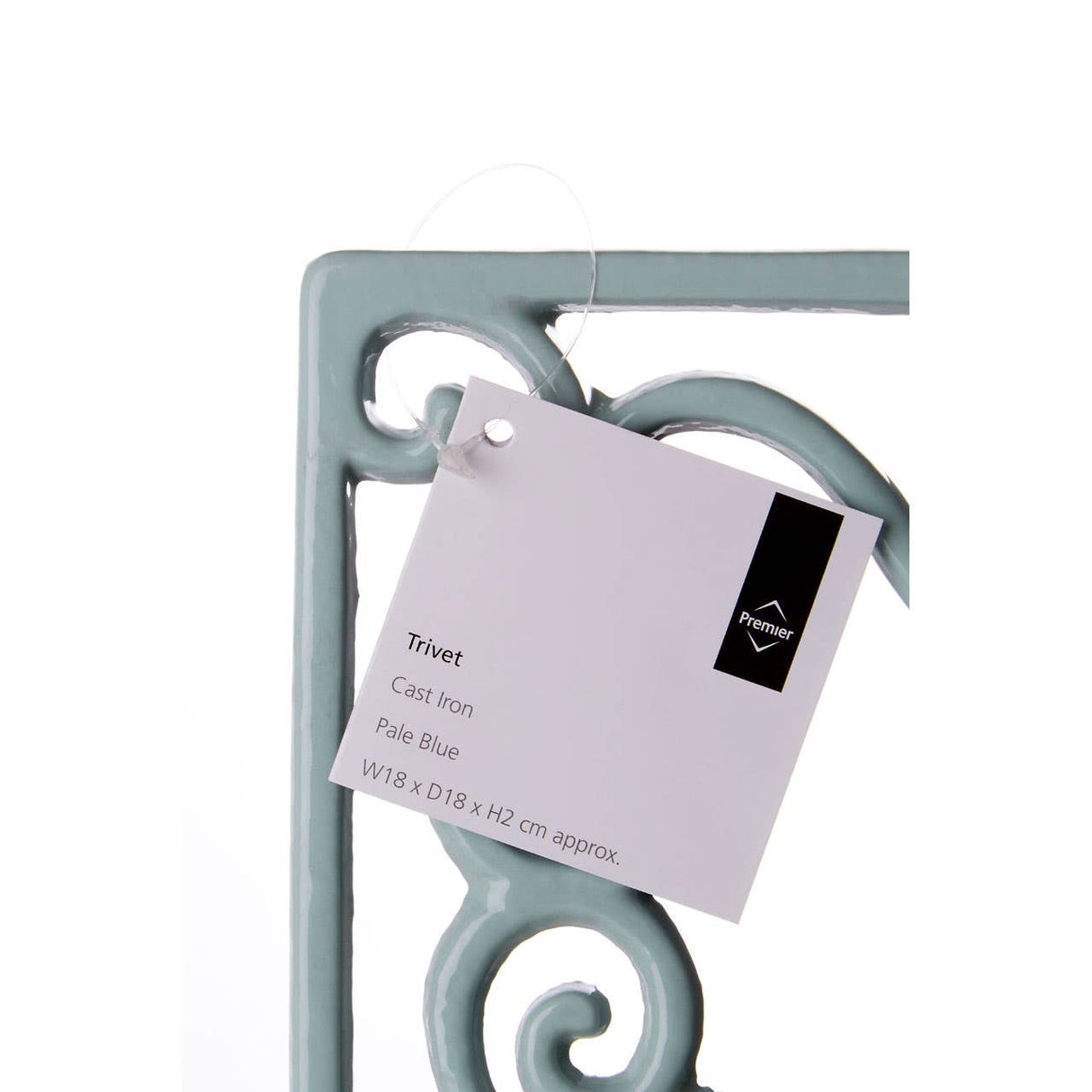 Pale Blue Cast Iron Trivet