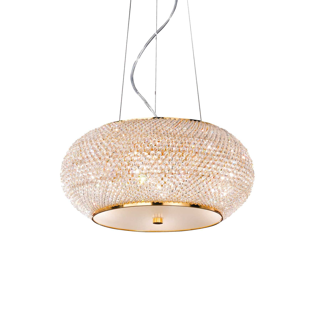 Elegant Gold Pasha 6-Light Pendant Chandelier