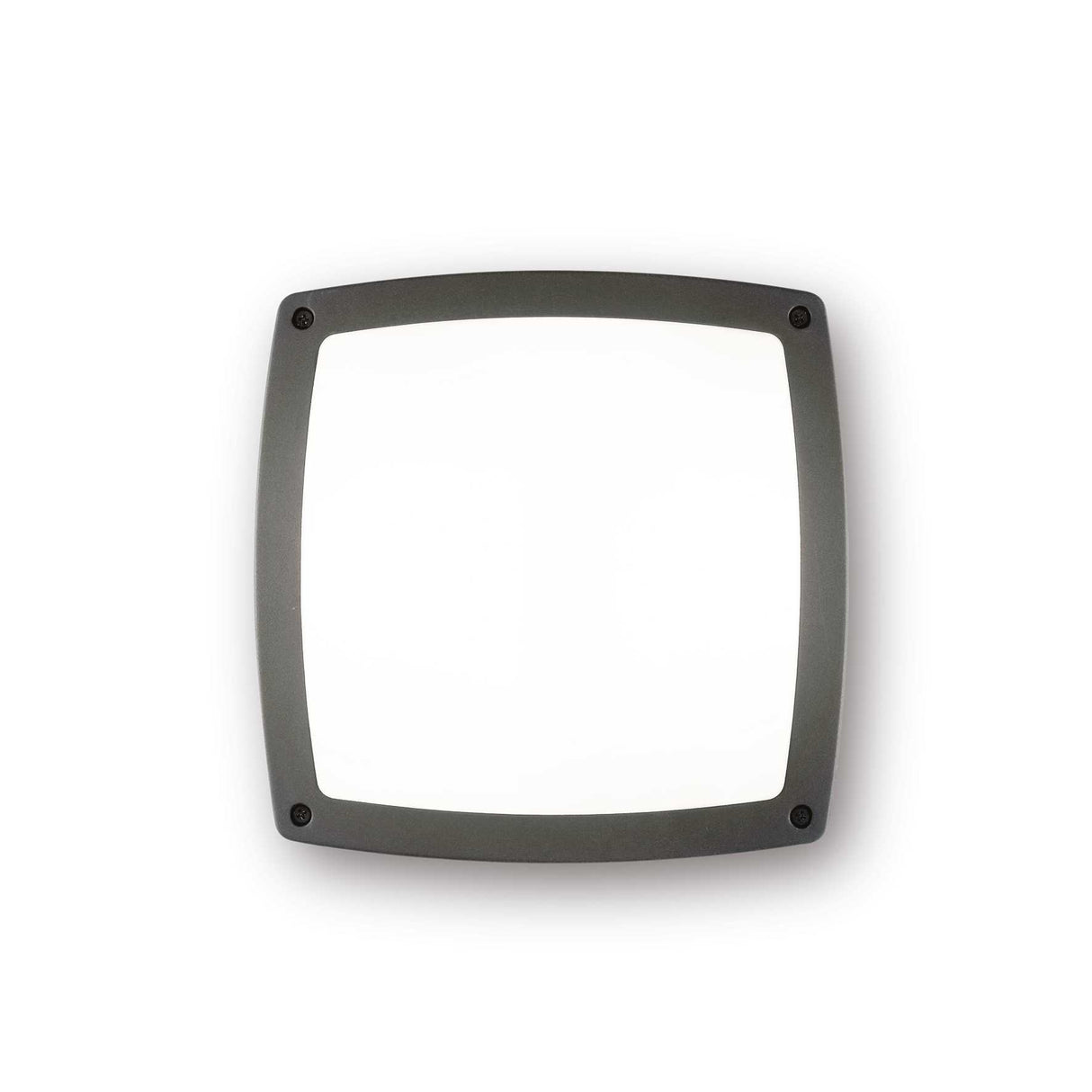 Tri-Bulb Grey Squared Flush Mount Wall Fixture