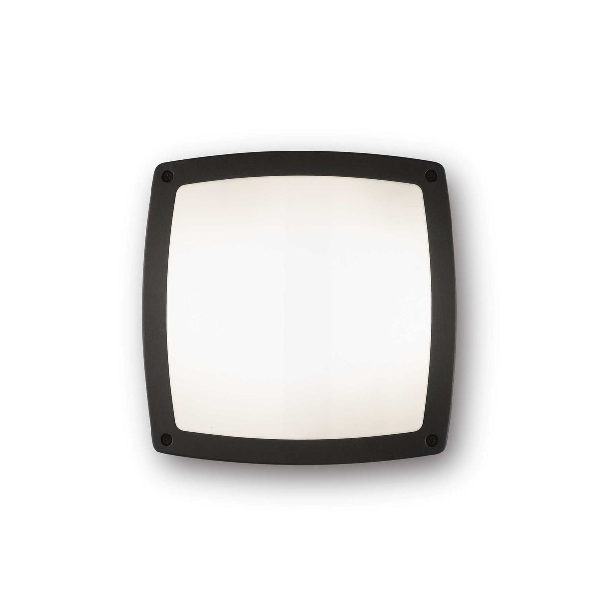 Cometa Tri-Bulb Sleek Black Square Wall Light