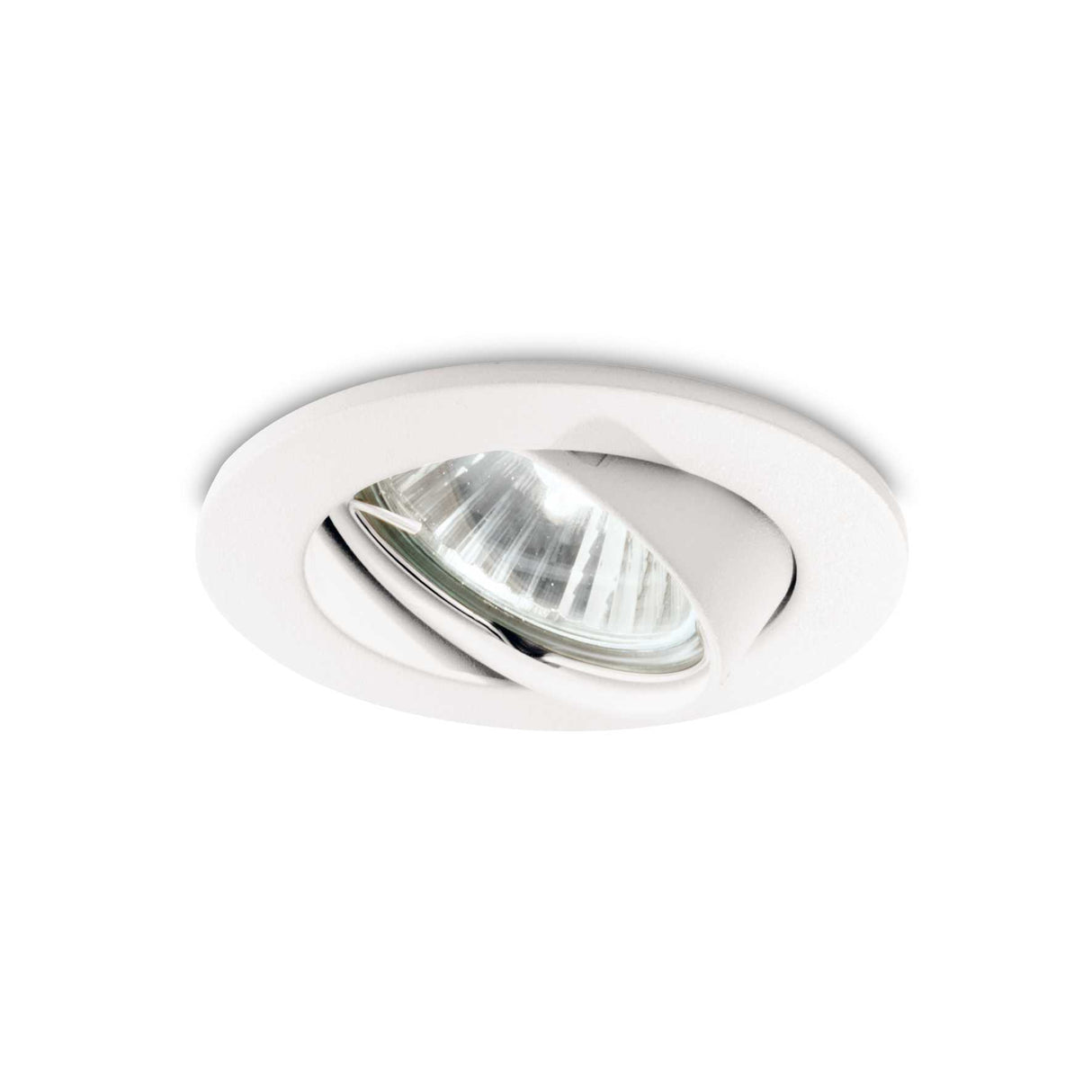 Elegant White Recessed Swing Spotlight