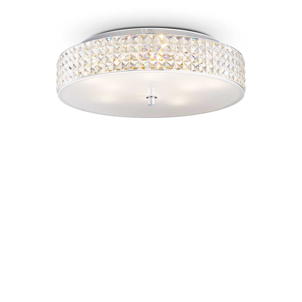 Roma 9-Light Modern Circular Crystal Flush Mount Ceiling Fixture