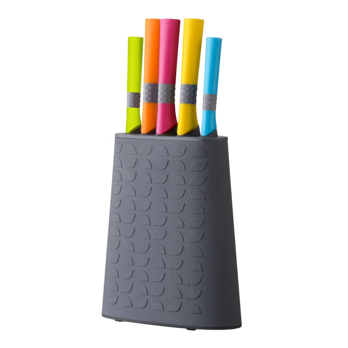 5Pc Knife Set With Rubber Handle