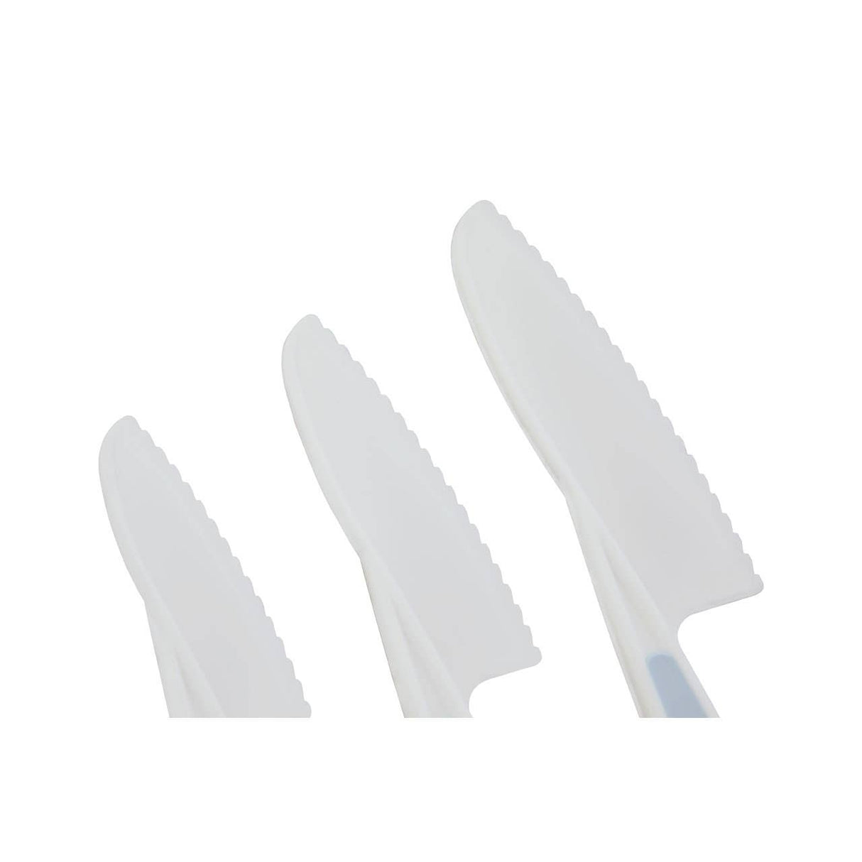 Set Of Three Zing Pastel Blue Knives