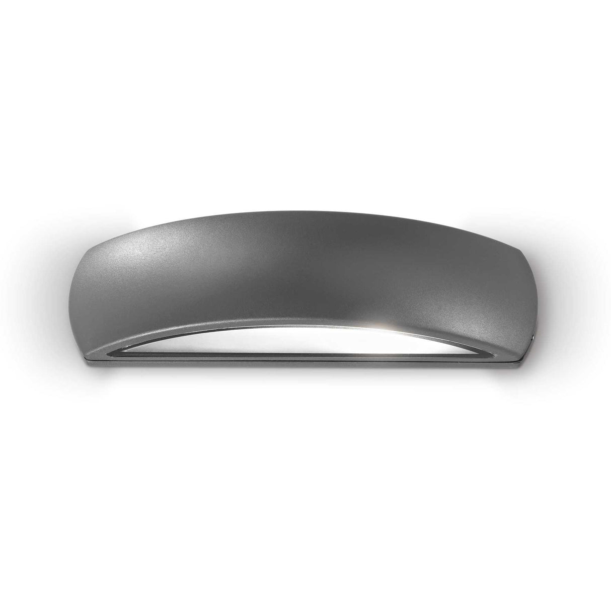 Giove Modern Grey Downward Wall Sconce with Frosted Glass Accents