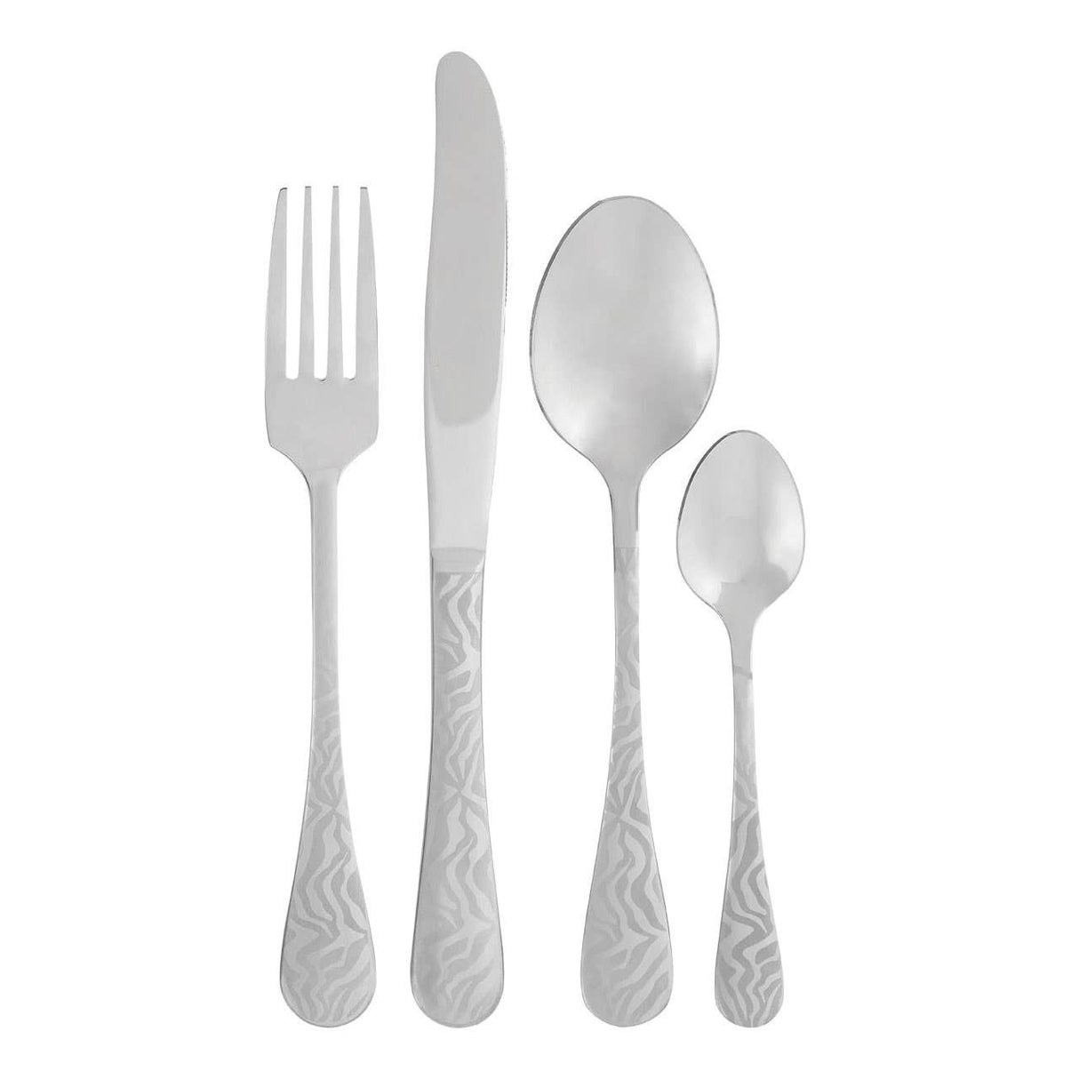 Avie 16Pc Zebra Cutlery Set