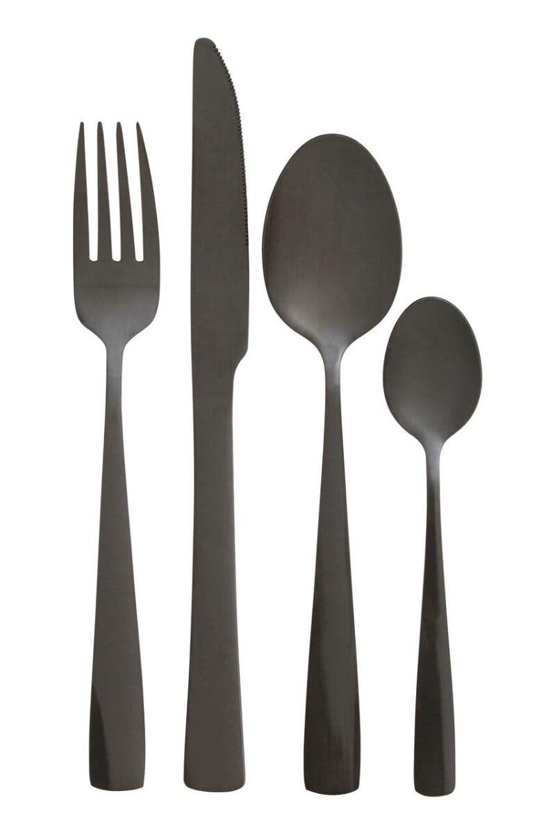 Avie 16Pc Onyx Cutlery Set