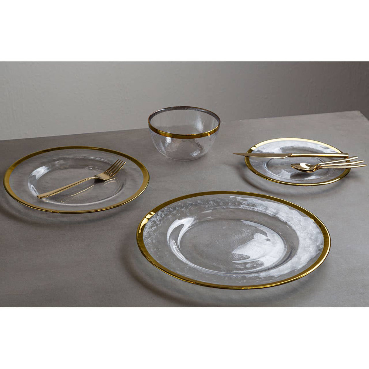 Modern Retro 16 Pc Gold Finish Cutlery Set