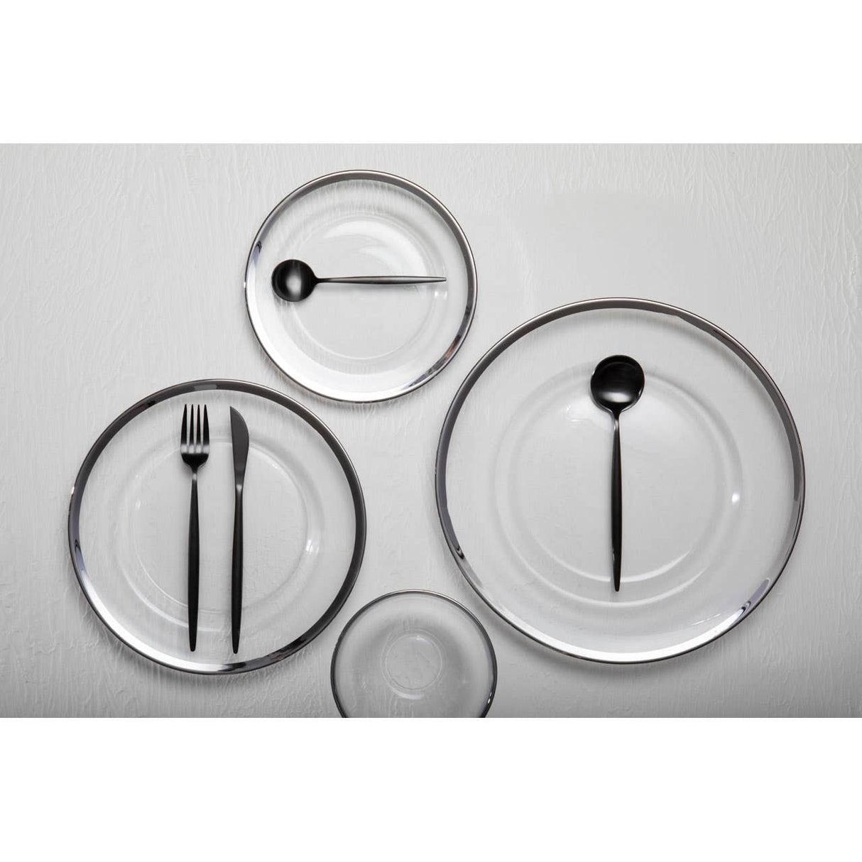 Modern Retro 16 Pc Matte Black Cutlery Set