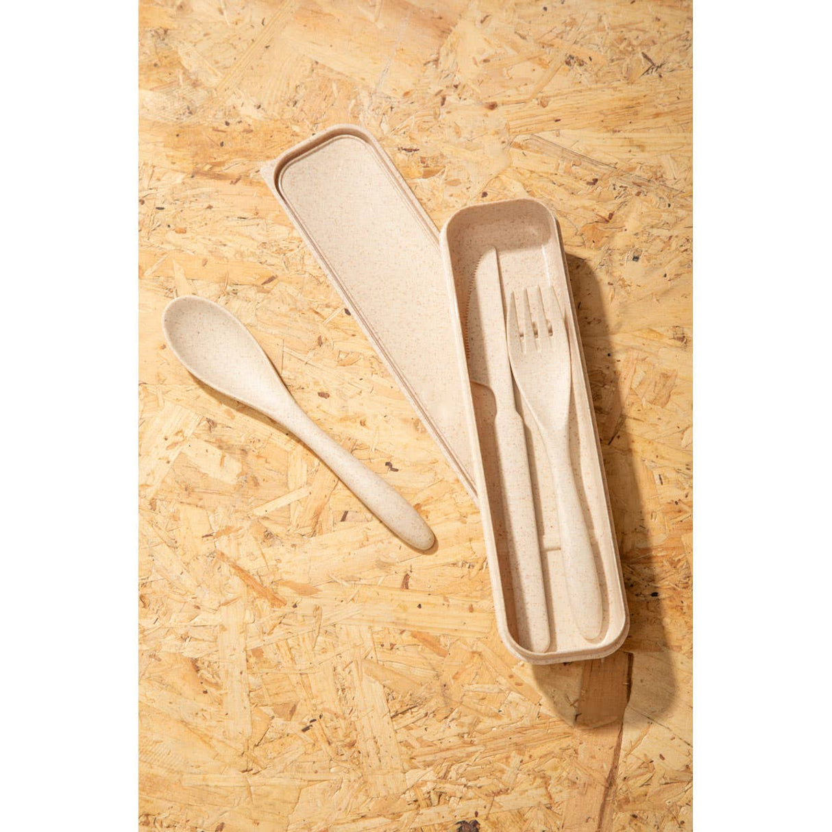 Mimo 3 Pc Natural Wheat Straw Cutlery Set