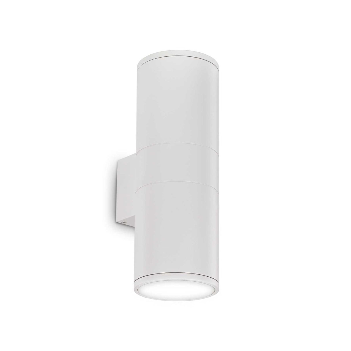 Dual Beam Contemporary Outdoor Wall Light in White