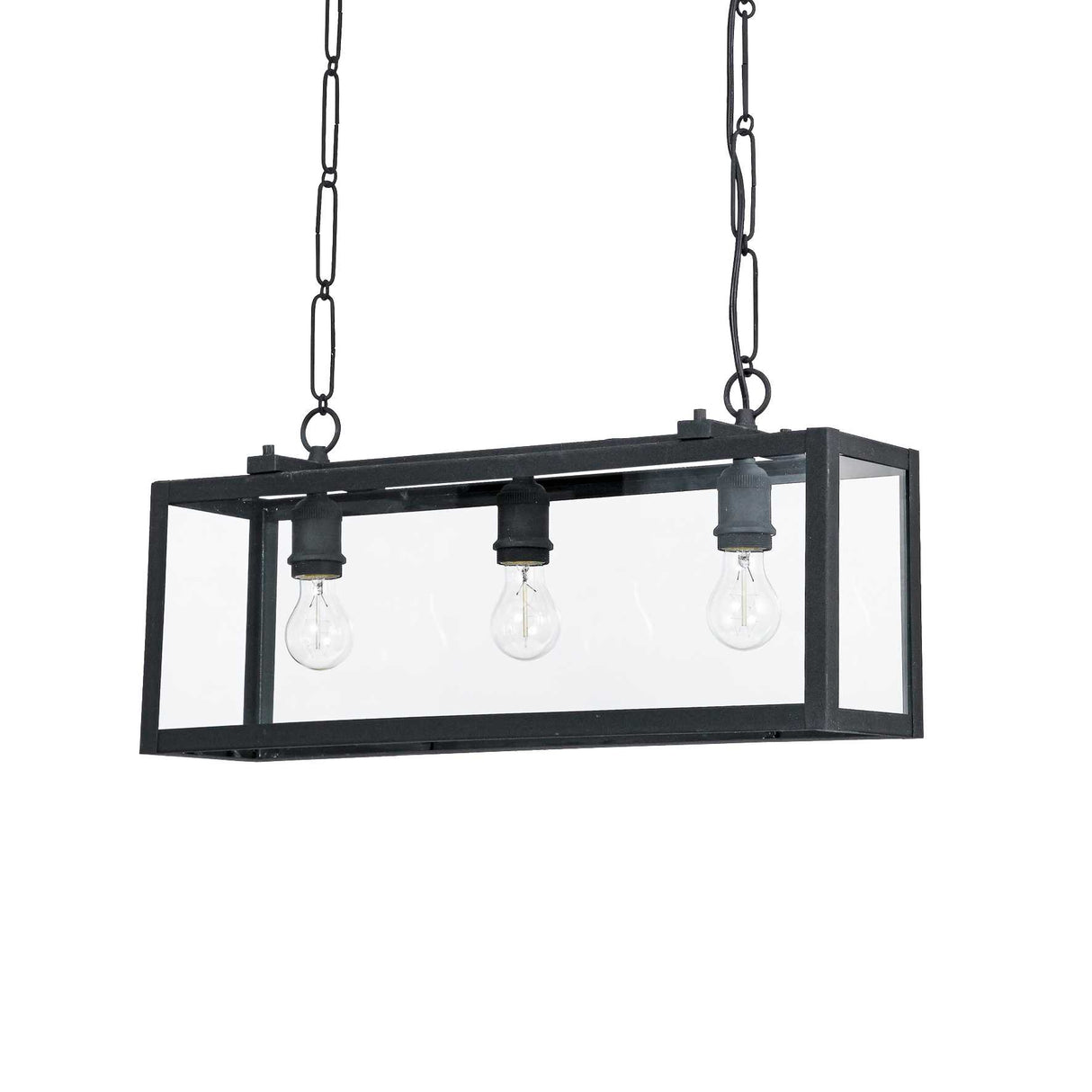 Igor Tri-Light Pendant Chandelier in Elegant Black