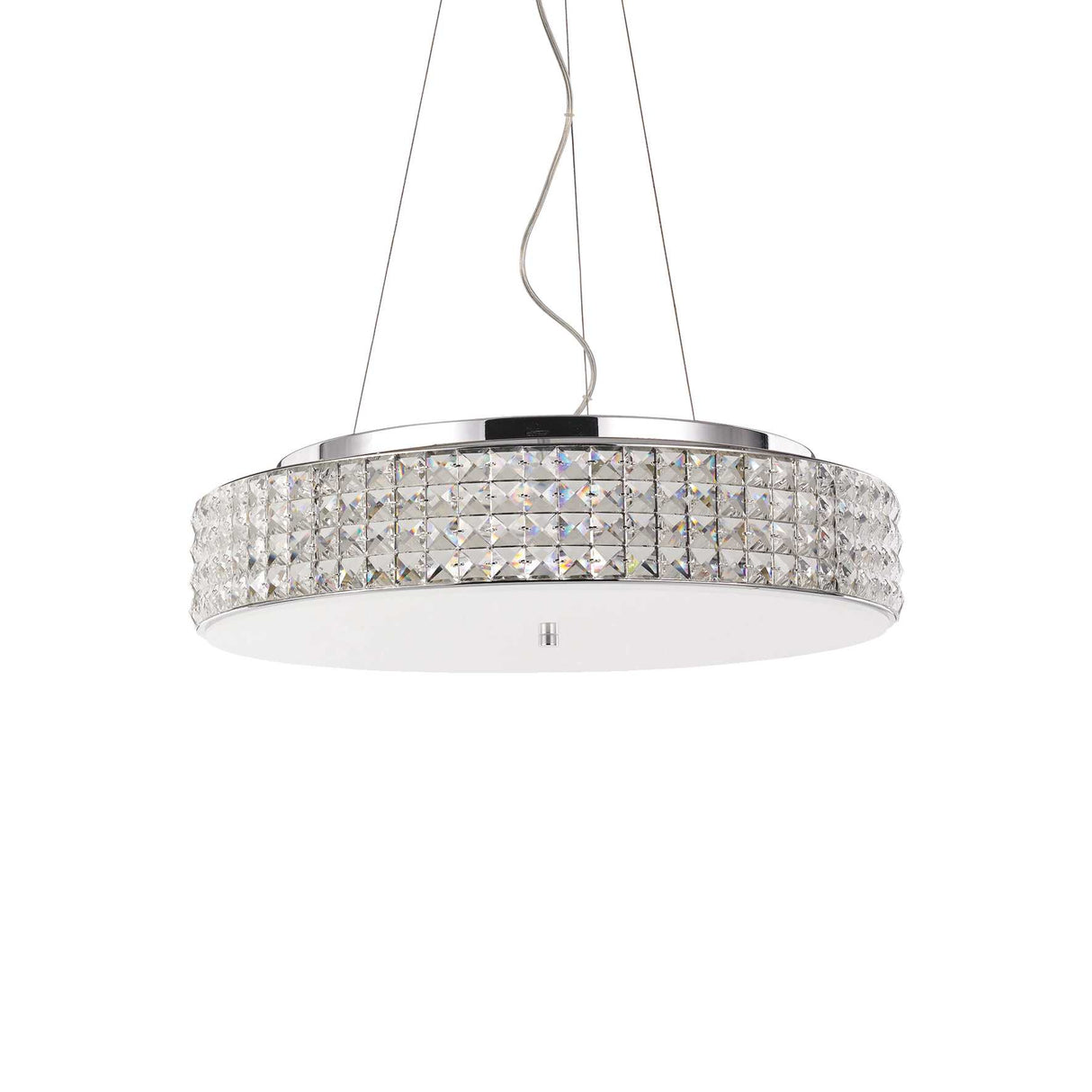 Elegant Roma 9-Light Pendant with Crystal and Glass Accents