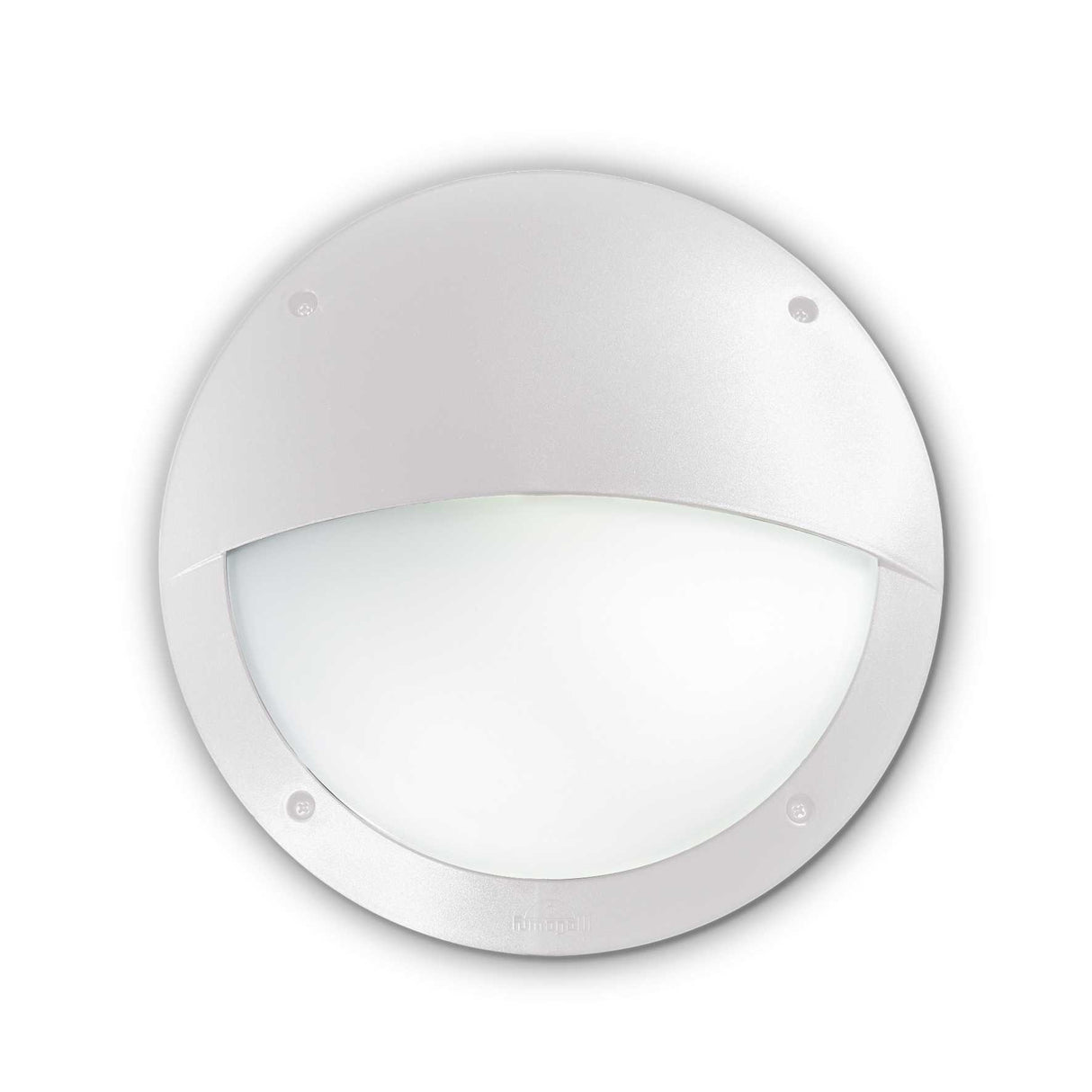 Lucia Outdoor White Round Wall Bulkhead Lamp